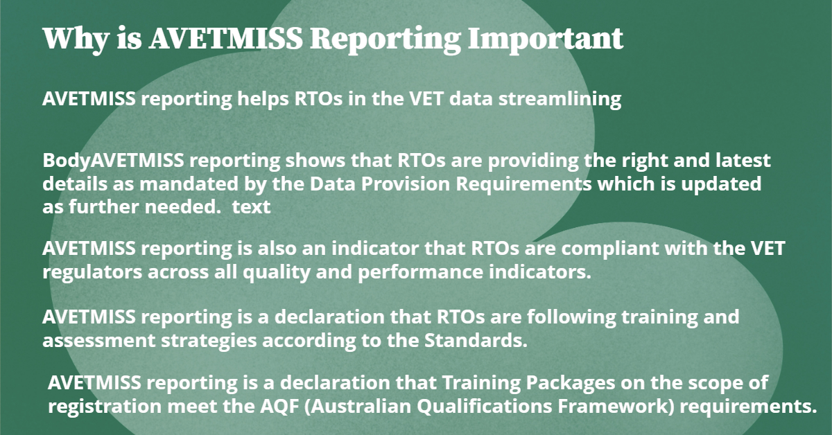 Why is AVETMISS reporting important